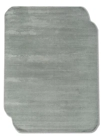 Hand Loom Wool And Viscose Rug Color Silver Sea Moss Handmade Design Carpet Rug
