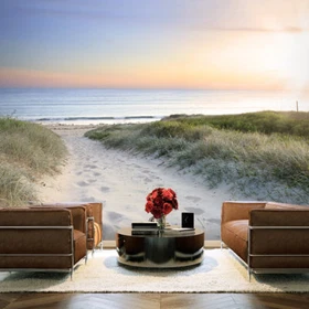 Photo Wallpaper Non-woven (fleece)/Self-adhesive Foil Beach Sea c-A-0043-a-a
