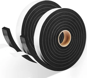 2 Rolls 2 Inch W 1/2 Inch T Weather Stripping Air Conditioner Open Cell Foam Sea