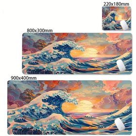 Mousepad Computer XL MousePads Keyboard Pad Mouse Mat Japan Sea Wave Gamer Soft 