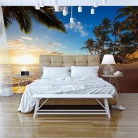 Photo Wallpaper Non-woven (fleece)/Self-adhesive Foil Beach Sea c-B-0078-a-a