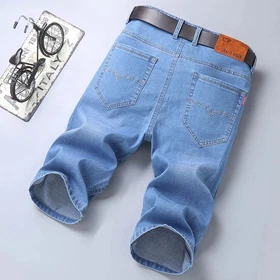12 Models Summer New Men's Denim Shorts Classic Black Blue Thin Section Fashion 
