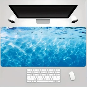 Large Gaming Mouse Pad,artistic Pattern of Sunlight Shining on Sea Water,rubber 