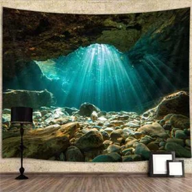 Deep Sea Cave Extra Large Tapestry Wall Hanging Nature Background Photography