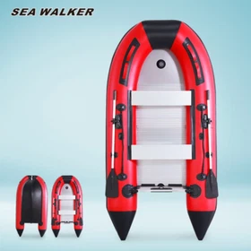 Seawalker Inflatable Fishing Boat,With Aluminum Floor 0.9mm PVC,4 colors, 5sizes