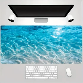 Large Gaming Mouse Pad,artistic Pattern of Sunlight Shining on Sea Water,rubber 