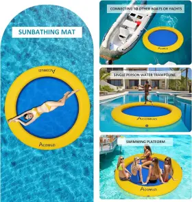769310831895 ACOMUZI Water Hammock Inflatable Floating Dock #3