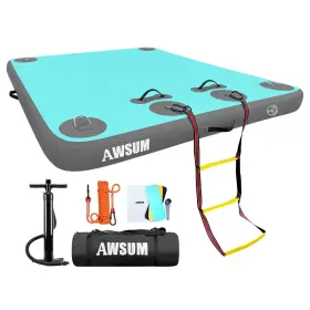 768434225870 AWSUM Inflatable Floating Dock Air Platform