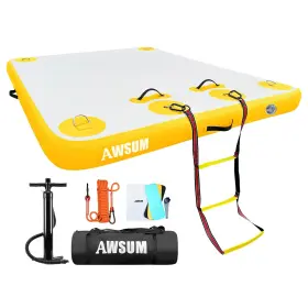 768443552042 AWSUM Inflatable Floating Dock Floats Water Mat