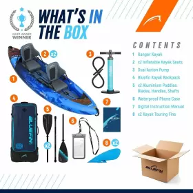 060990372582 BLUEFIN SUP Ranger Scout Inflatable Kayak Person #3