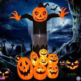HID0001-1 GIANT Raymall Inflatable Pumpkin Reaper Halloween