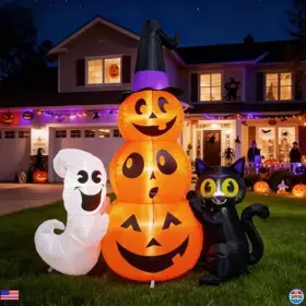 INS2484-180 LIGHT Zoomatooe Inflatable Halloween Led Up Ghost