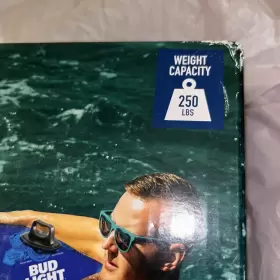14388 BUD LIGHT Inflatable Swim Tube Cup Holder Pools Rivers #2