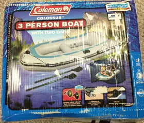 5995-400 COLEMAN Colossus Inflatable Boat Raft Box Oars
