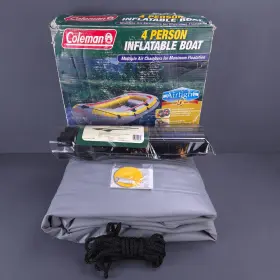 5998A940 COLEMAN Person Inflatable Boat Oars Paddles Box