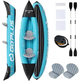 146330346174 COSTWAY Inflatable Kayak Person Tandem Touring