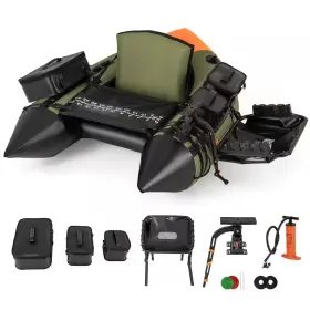 313114556548 COSTWAY Inflatable Fishing Float Tube Boat Stora
