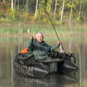 FT10002AU COSTWAY Inflatable Fishing Boat Float Tube Storage #2