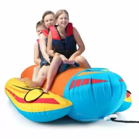 NP11601 COSTWAY Adventure Inflatable Banana Boat Padded Eva
