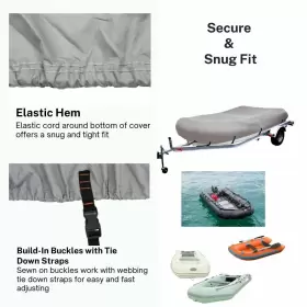810030286967 ELITESHIELD Inflatable Boat Cover Uv Waterproof #3