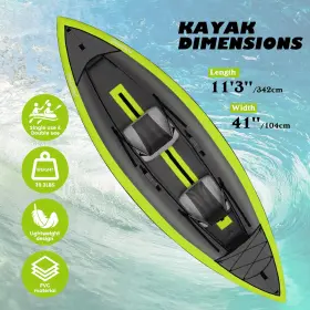 313053954986 FUNWATER Inflatable Fishing Kayak Fabric Cover #2
