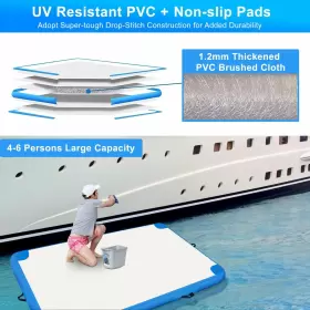 730629999712 GZKYYLEGS Inflatable Floating Dock Mat Water #2