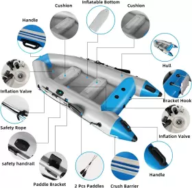 744759592255 GZKYYLEGS Dinghy Person Inflatable Fishing Kayak #3