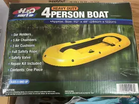 016438850032 H2O Inflatable Raft Boat Person Surfs Up Box