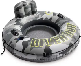 078257568352 INTEX Camo River Inflatale Float Water