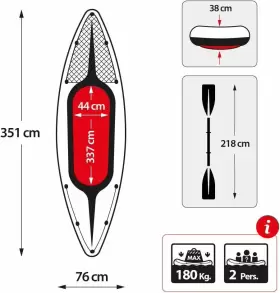 445038829835 INTEX Person Challenger Kayak Inflatable Blow Up #3