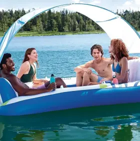 57252S INTEX Sea Breeze Inflatable Floating Island Canopy #2