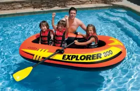 58332EP INTEX Inflatable Fishing Person Raft Pump Oars Tube #3