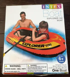 598329EP INTEX Explorer Inflatable Boat Box Ugly