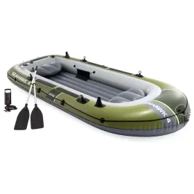 66334EP INTEX Seahawk Inflatable Boat Set Oars Pump Rod