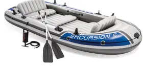 68325 INTEX Excursion Person Boat Set Roomy Raft Astic Fun