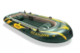 68351EP INTEX Seahawk Inflatable Boat Set Oars Pump Motor #2