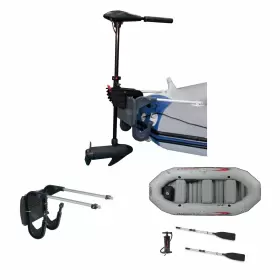 68631E INTEX Volt Trolling Motor Mount Boat Oars Set Kit