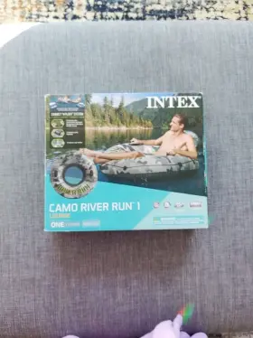 744759291363 INTEX Camo River Inflatale Lounge Float Water