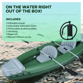 PHT-001 NAIPO Person Inflatable Kayak Oars Bag Patch Air Pump #2