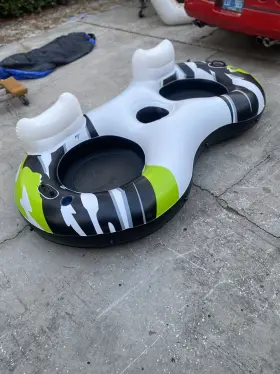 13075E OZARK TRAIL Rapid Rider Inflatable Double Water Tube #2