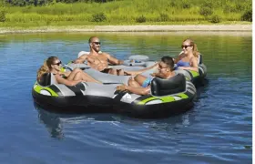 43475E OZARK TRAIL Multicolor Rapid Rider Quad River Tube #2