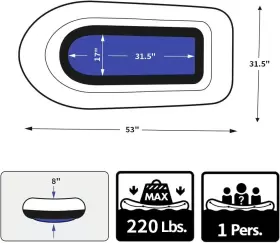 696604546206 PLKO Inflatable Boat Swimming Pool #2