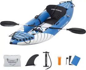 313023648693 PROMARINE Inflatable Kayak Deluxe Oar Blow Up