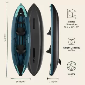 4871 RETROSPEC Coaster Person Inflatable Kayak Ocean #3