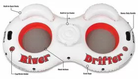 PPIRD2 RIVER DRIFTER Person Inflatable Water Float Tube Raft #3