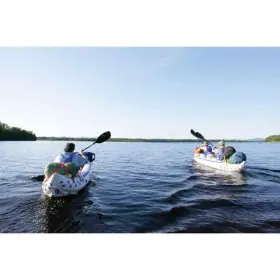SE370KD SEA EAGLE Deluxe Inflatable Kayak Canoe Paddles Sport #3