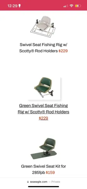 09754 SEA EAGLE Fish Skiff Seats Double Single #2