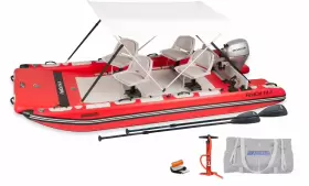955542722481 SEA EAGLE Catamaran Inflatable Boat Honda Motor