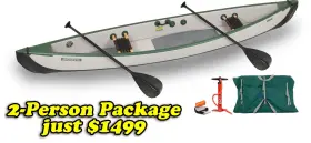 LESWT278D222 SEA EAGLE Inflatable Travel Canoe Person Frees
