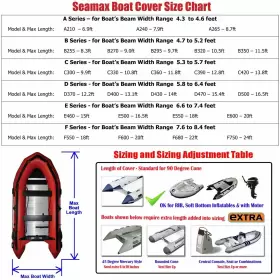 081175855008 SEAMAX Inflatable Boat Cover Beam Feet #2